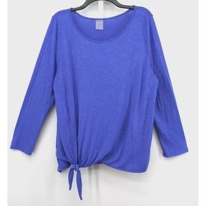 ZX Platinum by ZeroXposur 2XL Knotted Bottom Lightweight Long Sleeve Sweater Top